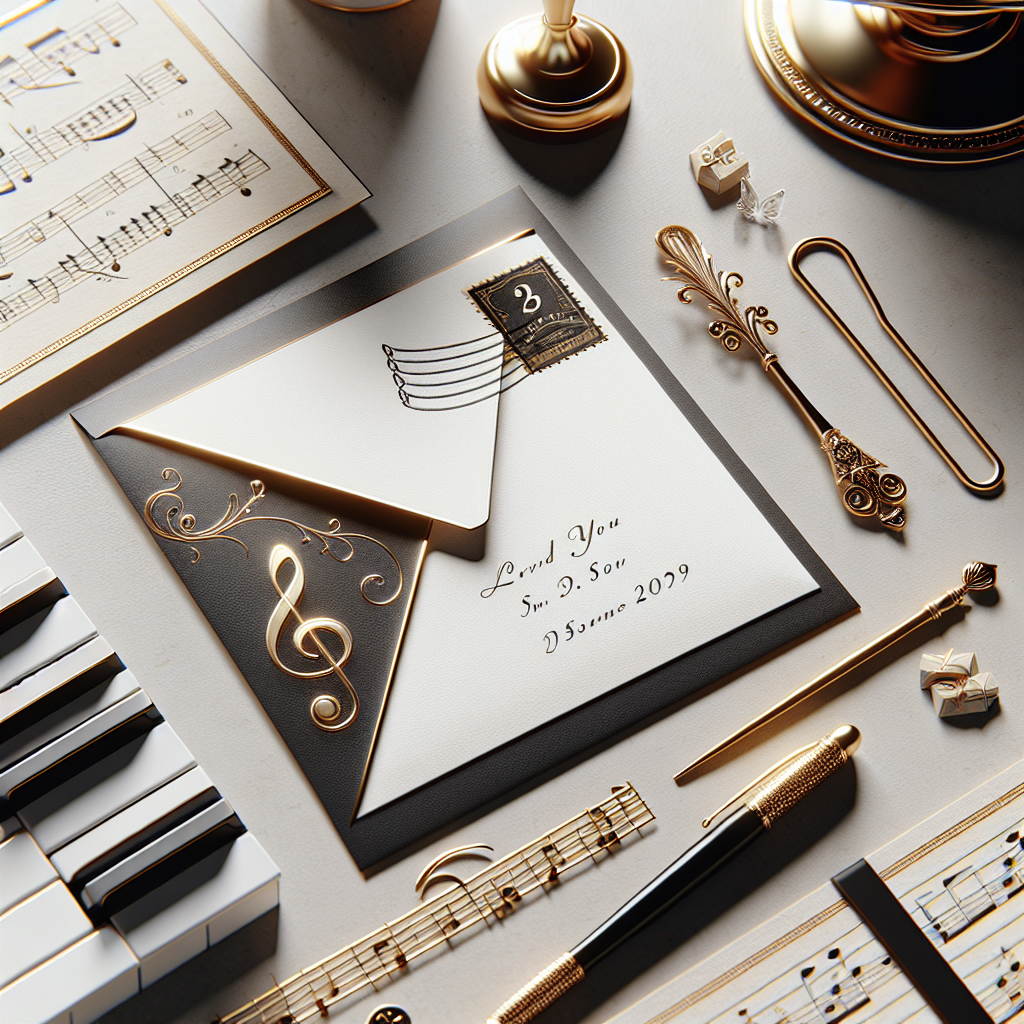 Professional music correspondence materials